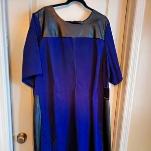 Eloquii Black Faux Leather Dress